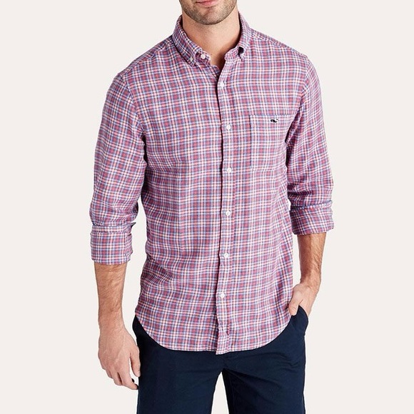VINEYARD VINES Men's Allamanda Check Slim Tucker Shirt - Picture 1 of 7